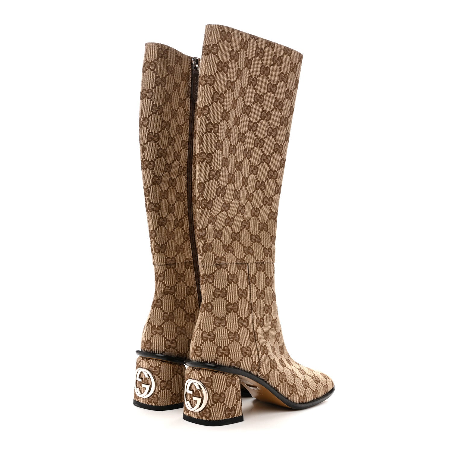 GG SUPREME KNEE HIGH BOOTS BEIGE EBONY NEW ACERO