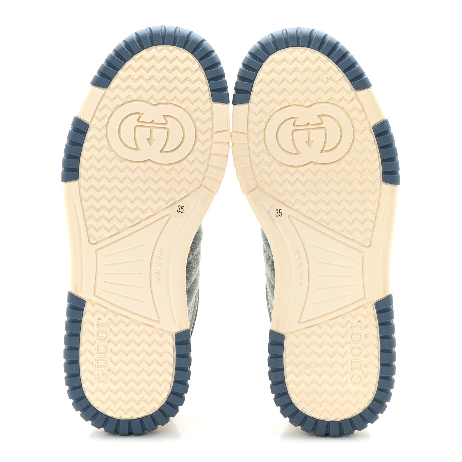 DENIM GG MONOGRAM WOMENS RE-WEB SNEAKERS LIGHT BLUE