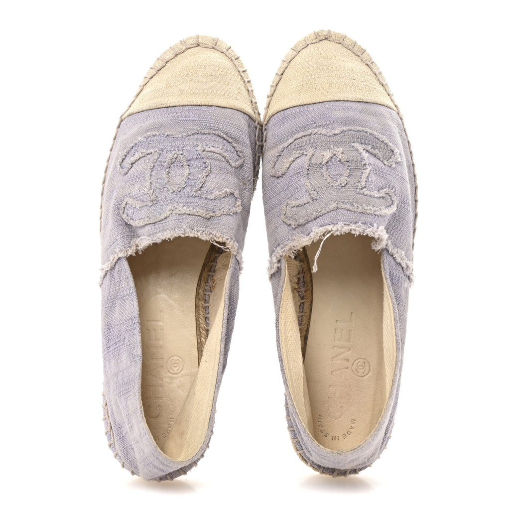 TOILE CC CAP TOE ESPADRILLES ECRU PURPLE