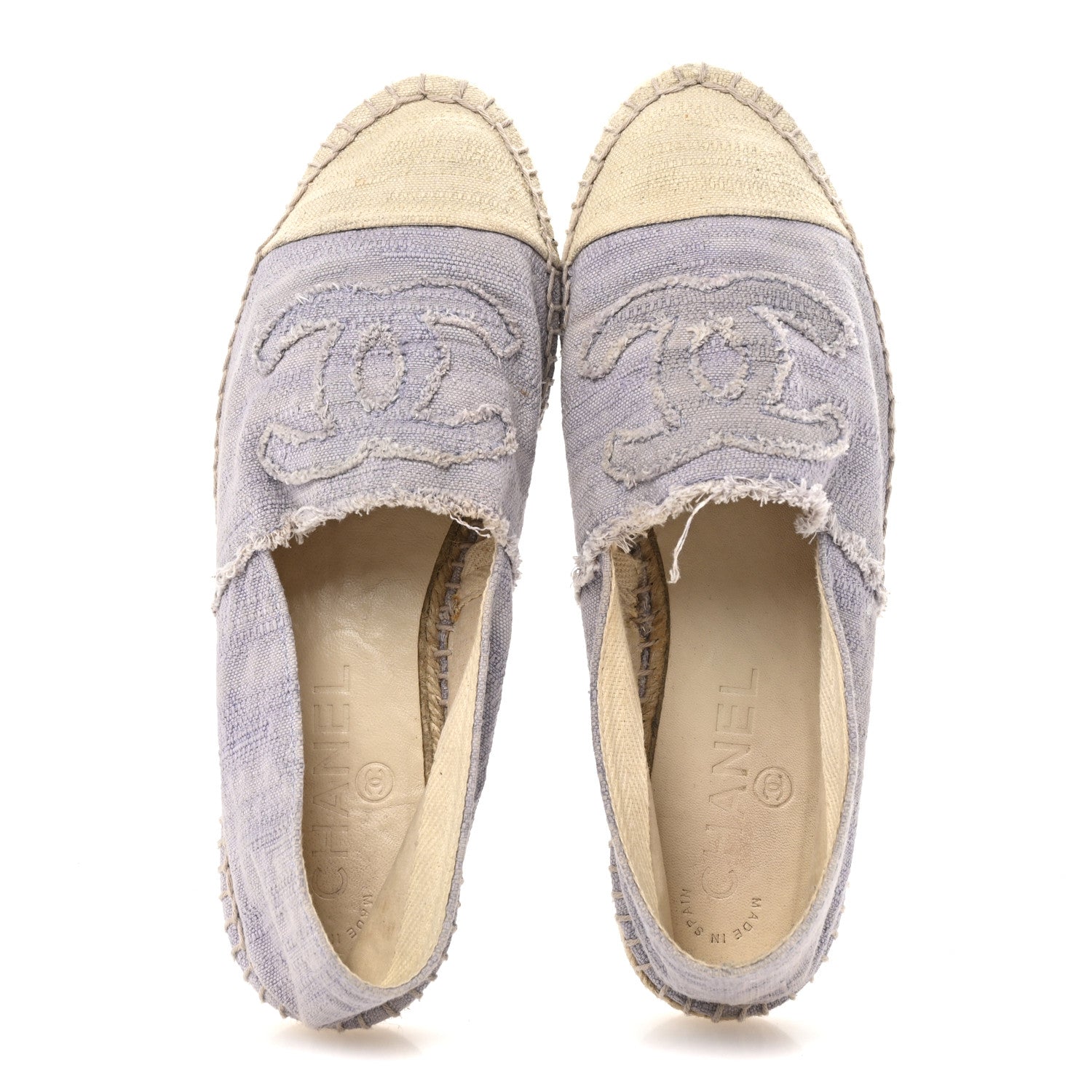 TOILE CC CAP TOE ESPADRILLES ECRU PURPLE