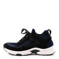 KNIT FABRIC SUEDE CALFSKIN WOMENS CC SNEAKERS NAVY BLACK