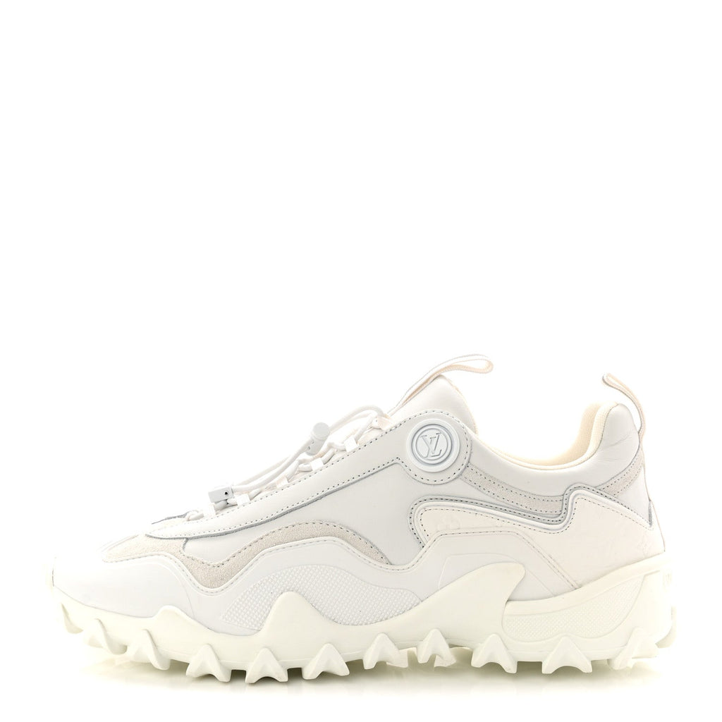 SUEDE CALFSKIN LV RUSH SNEAKERS WHITE