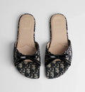 DIOR BOW SLIDE DEEP BLUE