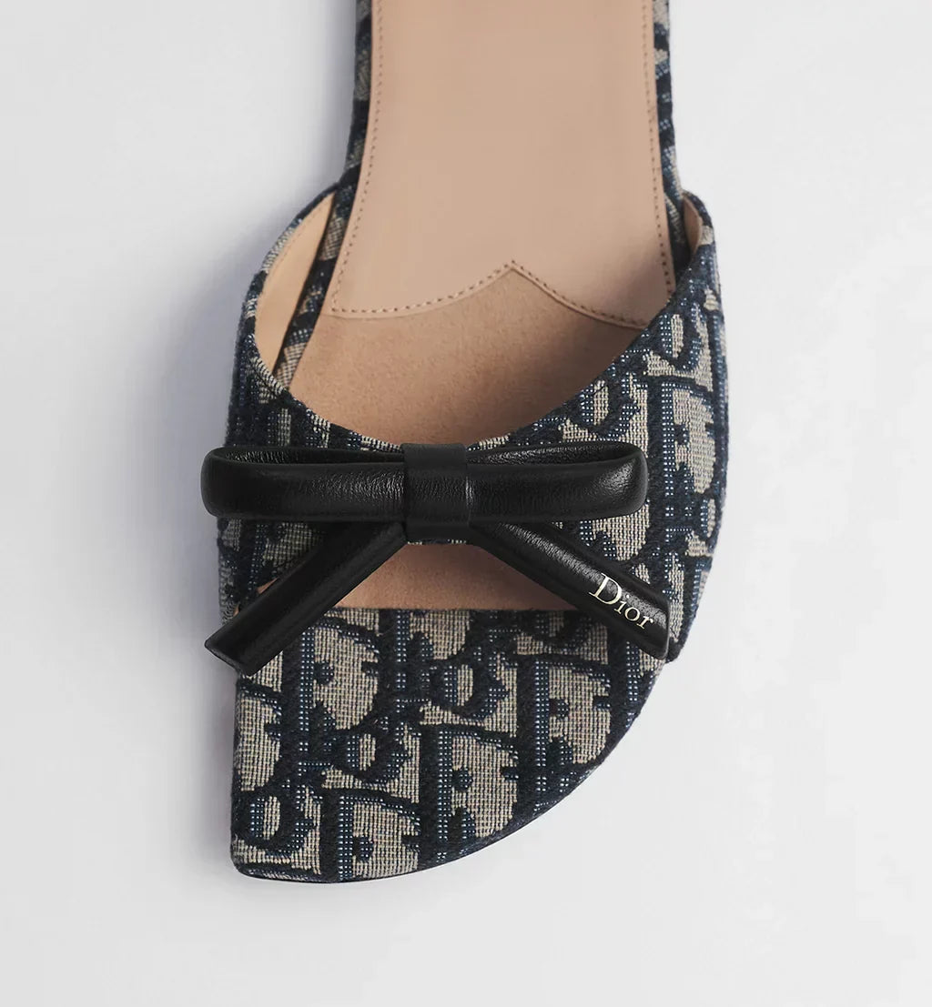 DIOR BOW SLIDE DEEP BLUE