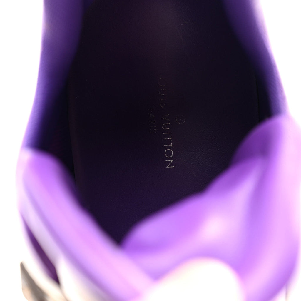 CALFSKIN TECHNICAL NYLON LV ARCHLIGHT SNEAKERS WHITE PINK PURPLE
