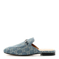 NEW DENIM GG MALAGA KID WOMENS PRINCETOWN SLIPPERS LIGHT BLUE ROYALE