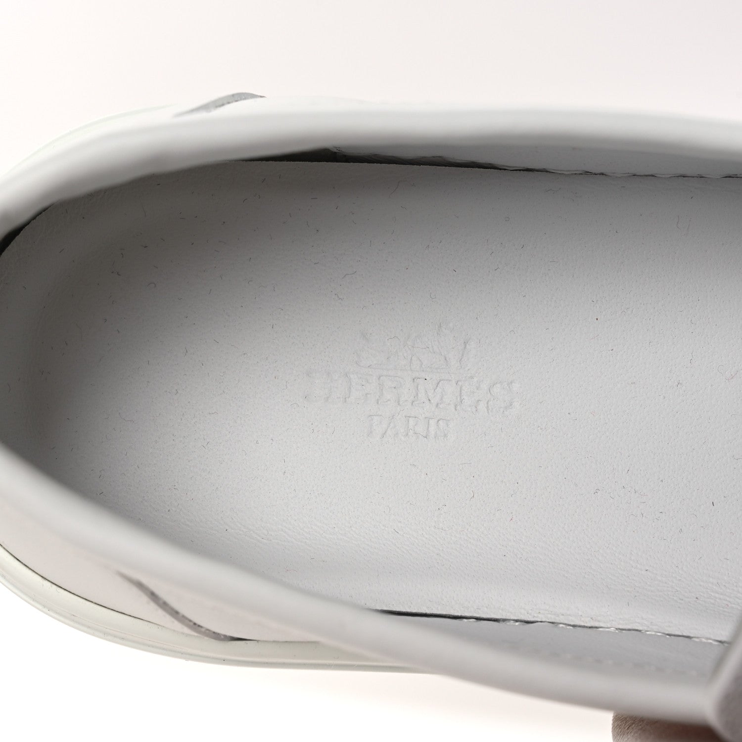 CALFSKIN GAME SLIP ON SNEAKERS WHITE