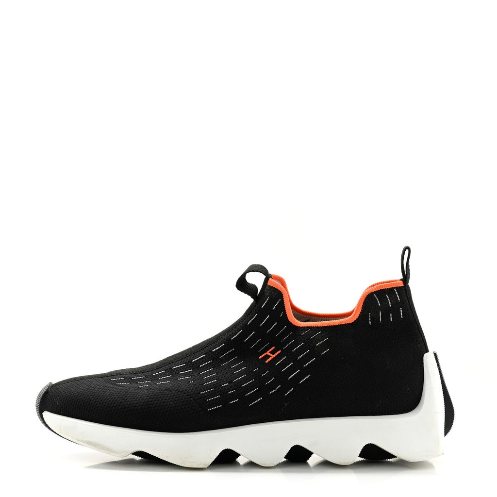 TECHNICAL CANVAS GOATSKIN MENS ECLAIR SNEAKERS BLACK