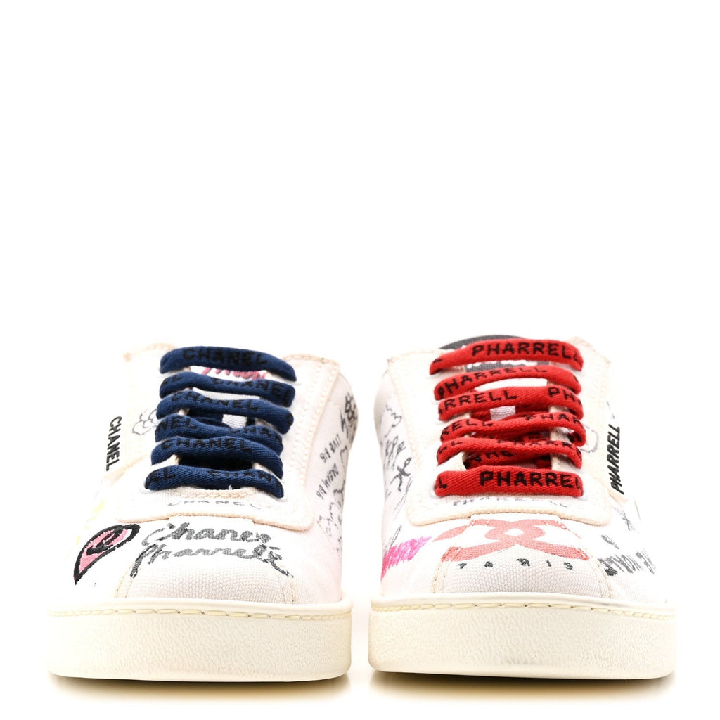 X PHARRELL WILLIAMS CANVAS WOMENS SNEAKERS WHITE MULTICOLOR