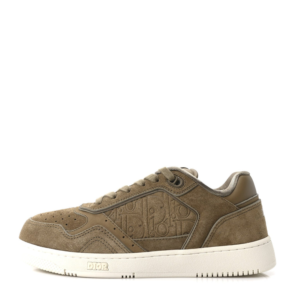 SUEDE CALFSKIN MENS B27 UPTOWN LOW TOP SNEAKER KHAKI