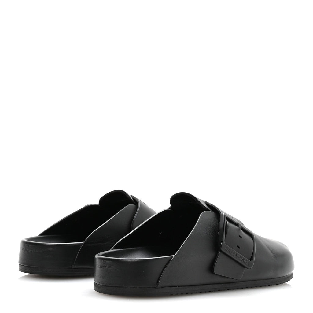MATTE CALFSKIN SUNDAY MULES BLACK