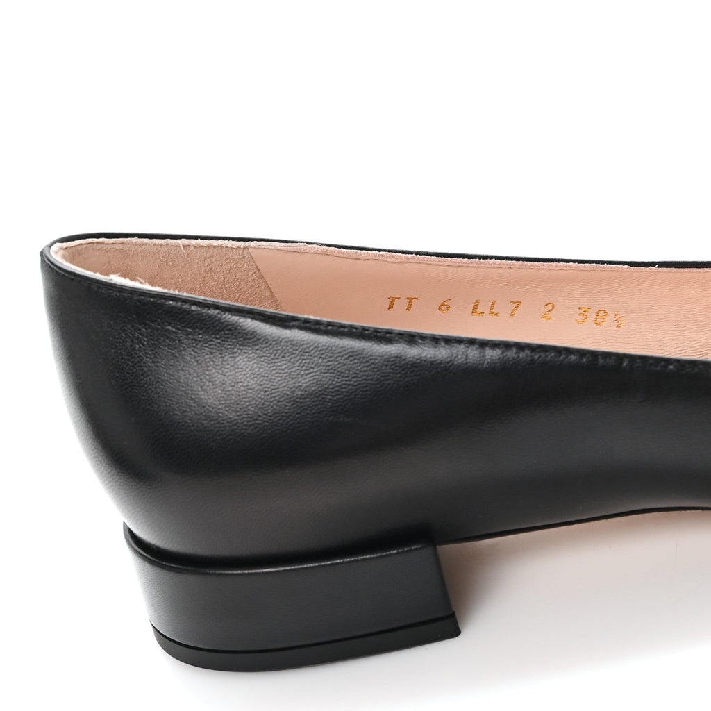 KIDSKIN JEWEL BUTTON MARY JANE FLATS BLACK PINK