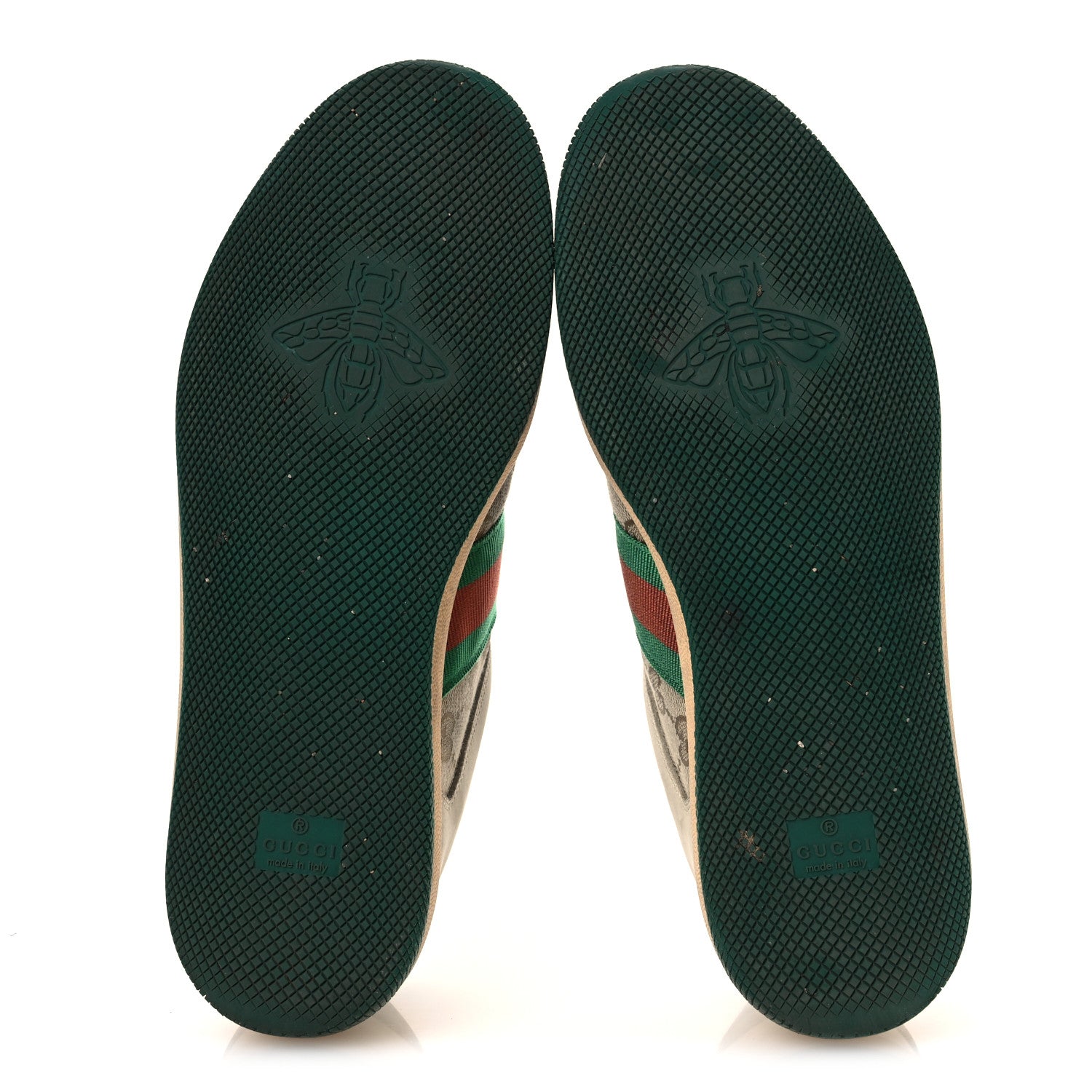 GG MONOGRAM NUBUCK WEB WOMENS SCREENER SNEAKERS NEW SAND DUSTY MILK VINTAGE GREEN