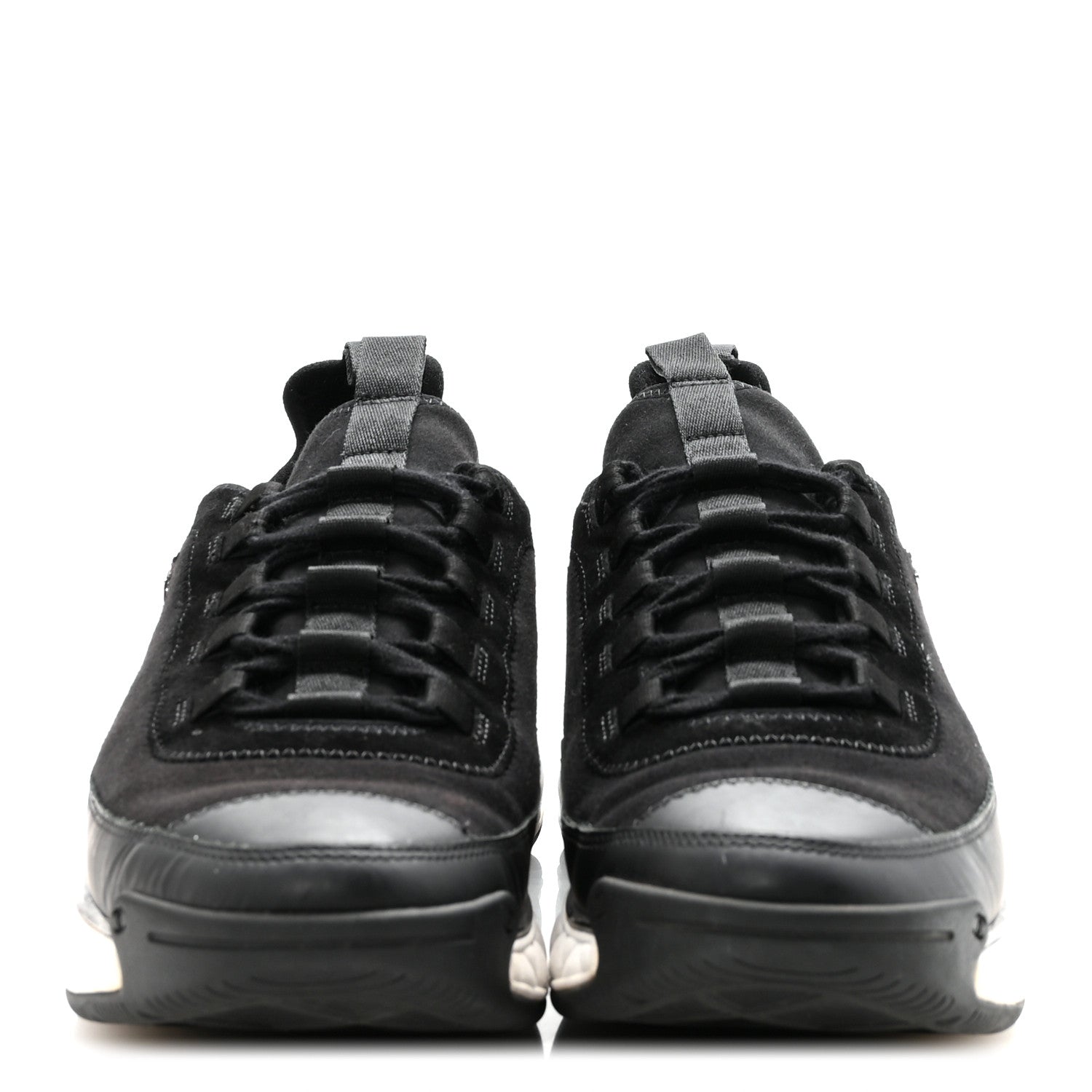VELVET CALFSKIN MIXED FIBERS MENS CC SNEAKERS BLACK