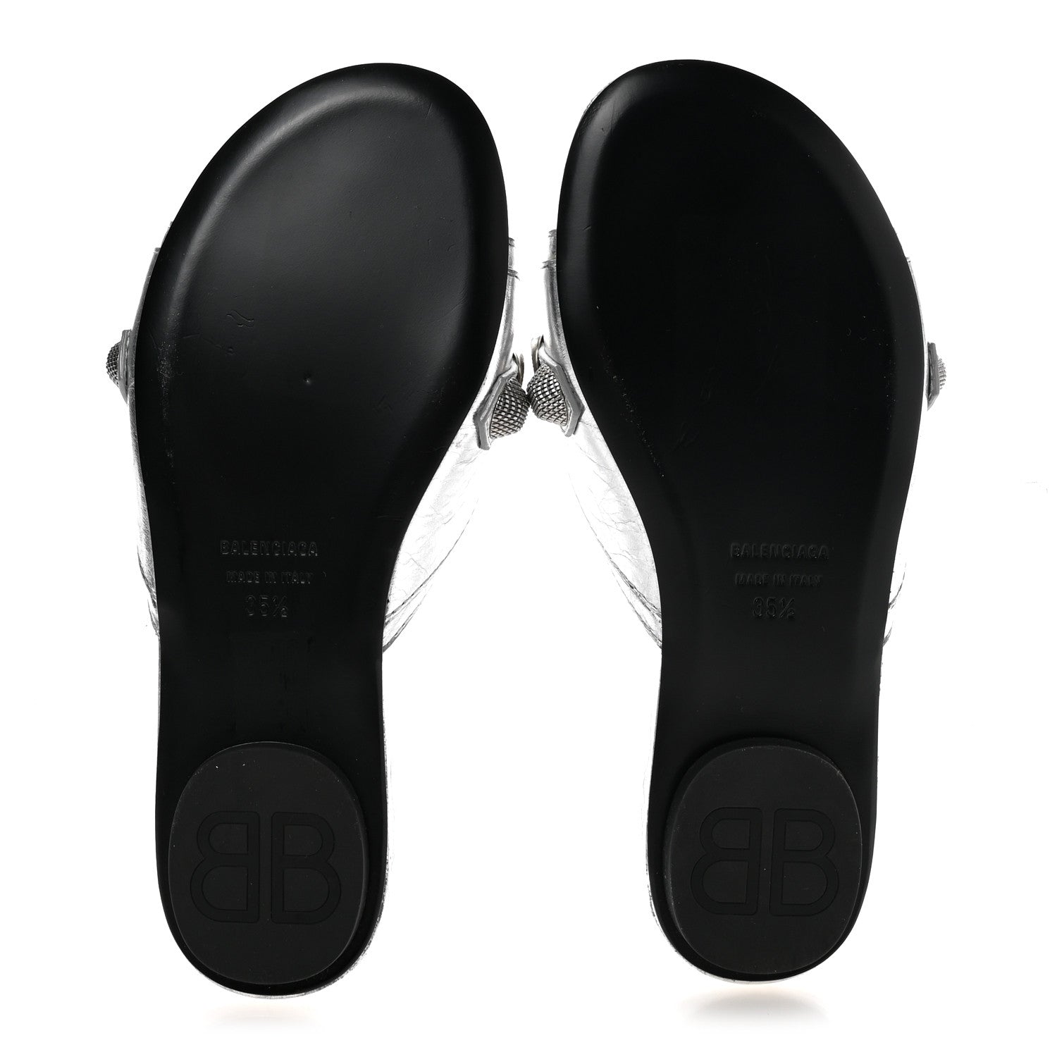METALLIC ARENA CAGOLE FLAT SLIDE SANDALS SILVER
