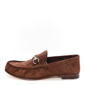LUXURY SUEDE GUCCISSIMA MENS HORSEBIT MOCASSIN LOAFERS FANCY FANCY BROWN
