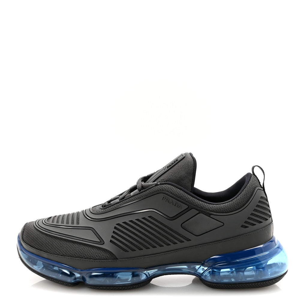 RUBBER KNIT FABRIC MENS CLOUDBUST AIR SNEAKERS GREY BLUE