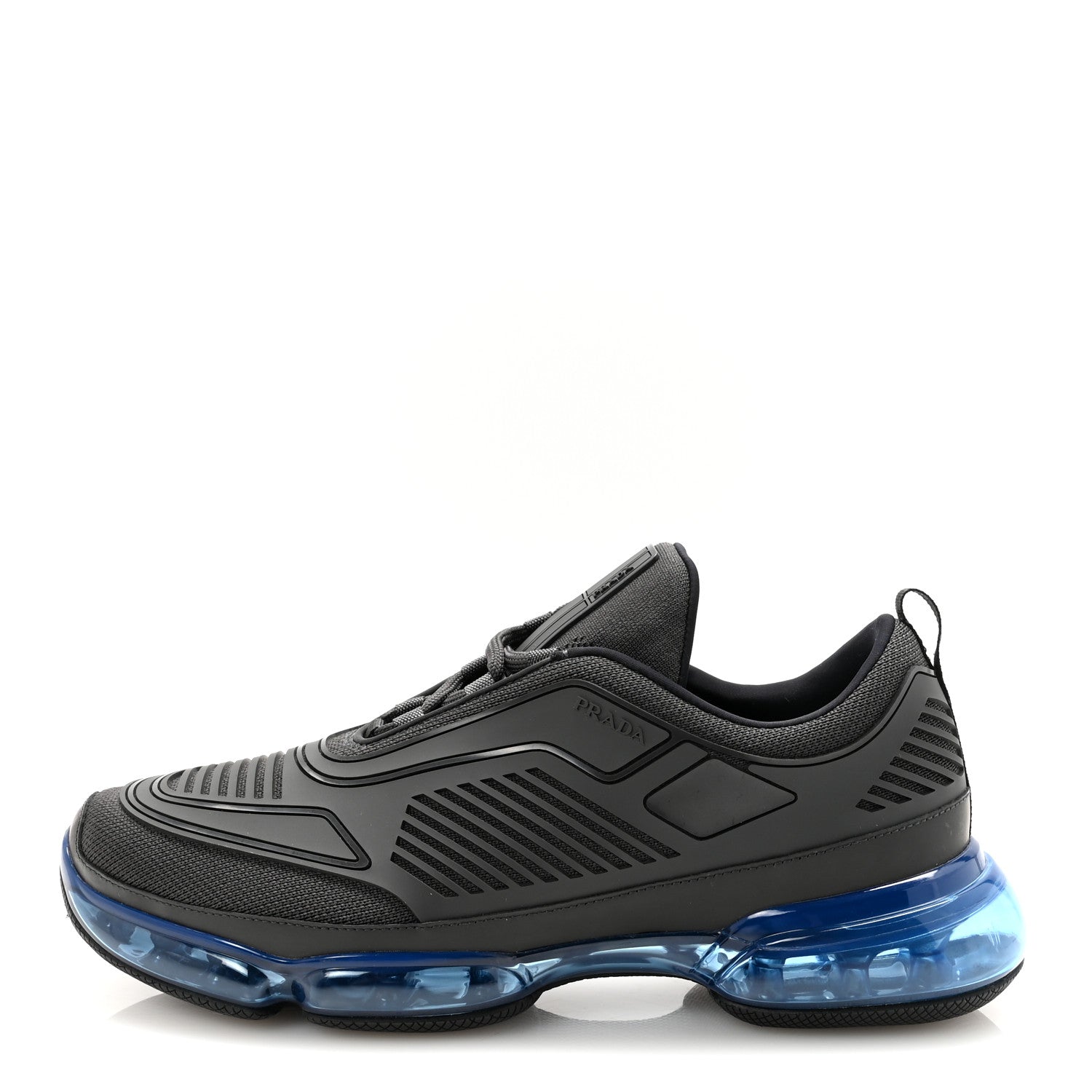 RUBBER KNIT FABRIC MENS CLOUDBUST AIR SNEAKERS GREY BLUE