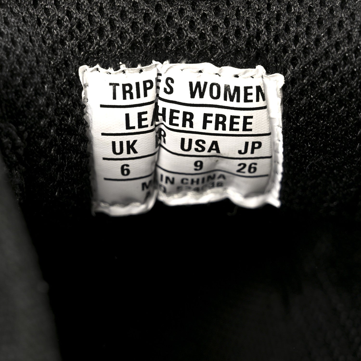 FABRIC MESH WOMENS TRIPLE S SNEAKERS BLACK