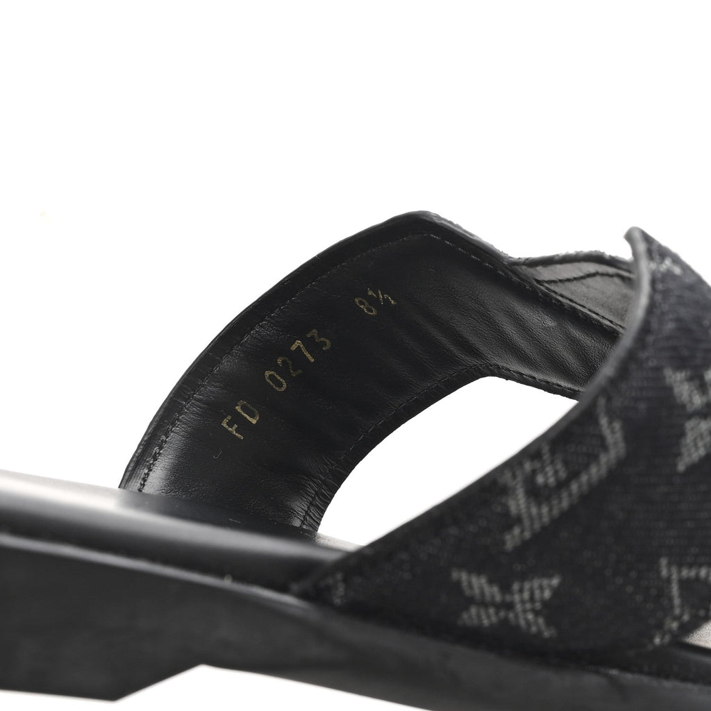 MONOGRAM DENIM MENS LV OASIS MULES BLACK