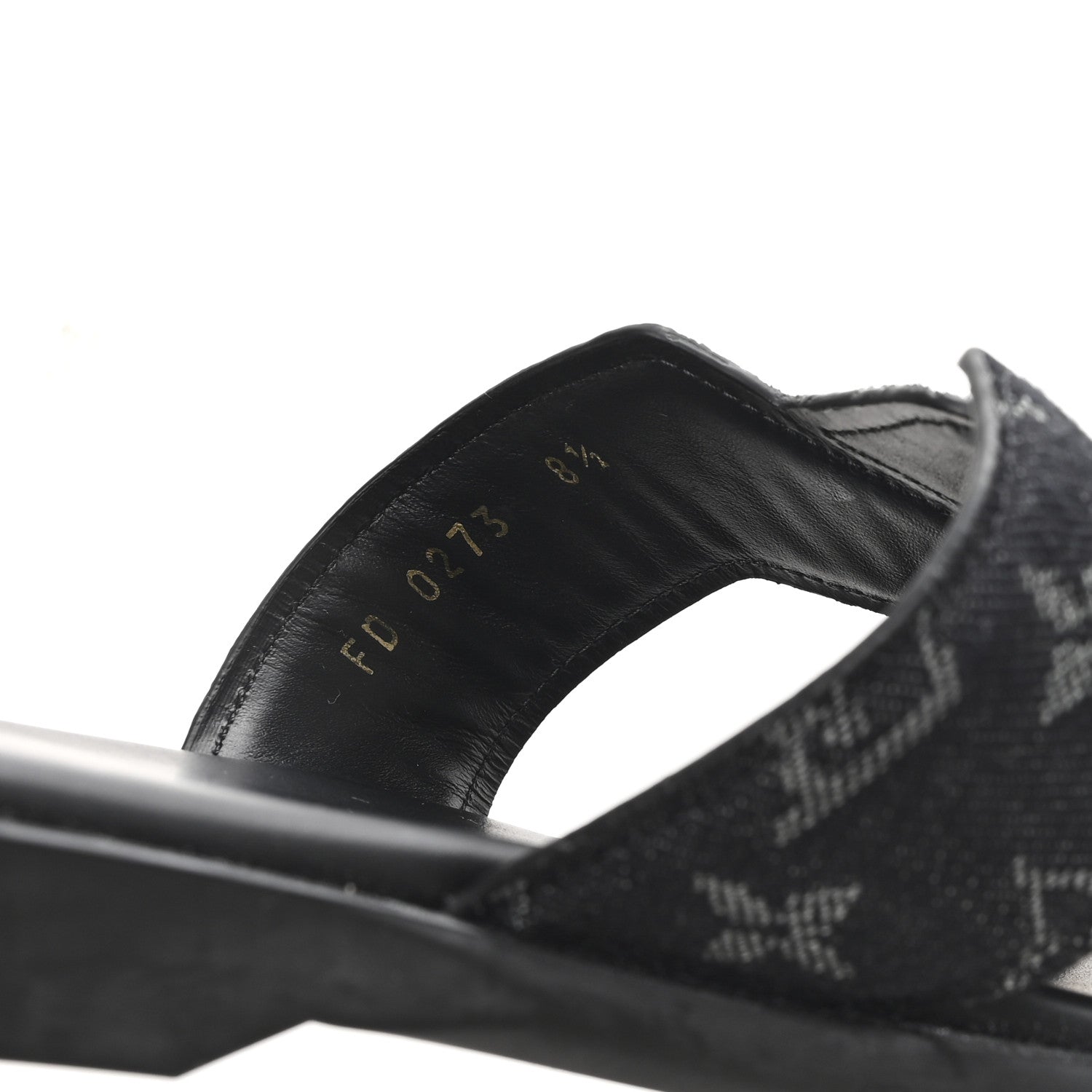 MONOGRAM DENIM MENS LV OASIS MULES BLACK