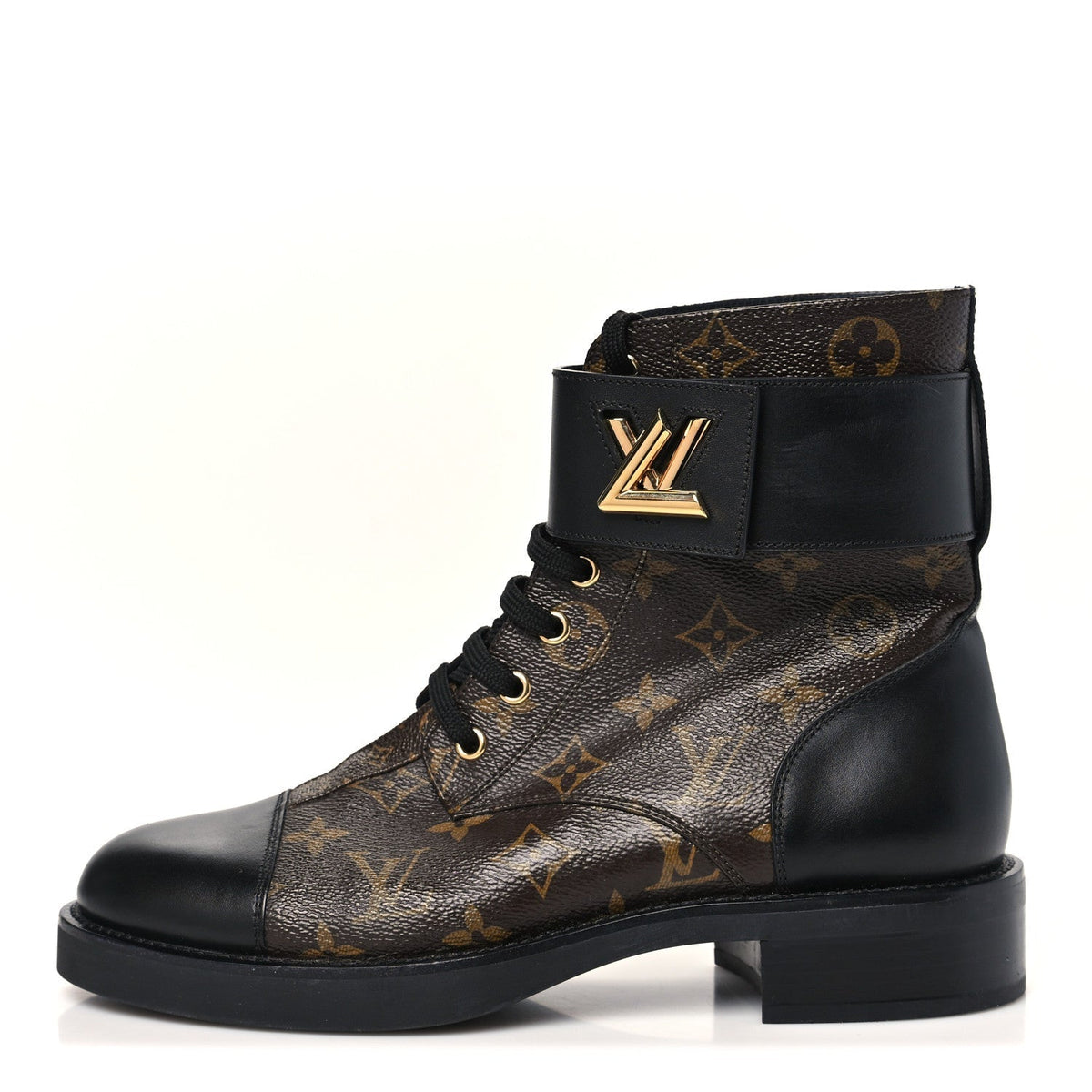 LOUIS VUITTON CALFSKIN WONDERLAND FLAT RANGER BOOTS MONOGRAM BROWN