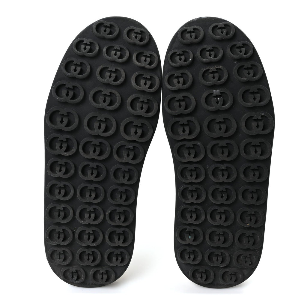 GG MONOGRAM JACQUARD WOMENS 1977 TENNIS PLATFORM 52MM SNEAKERS BLACK MYSTIC WHITE