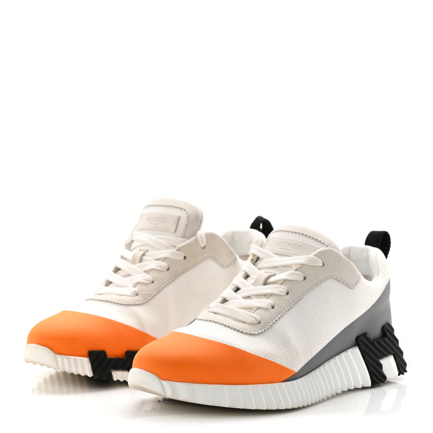 GRAPHIC MESH SUEDE GOATSKIN WOMENS BOUNCING SNEAKERS ORANGE MULTICOLOR