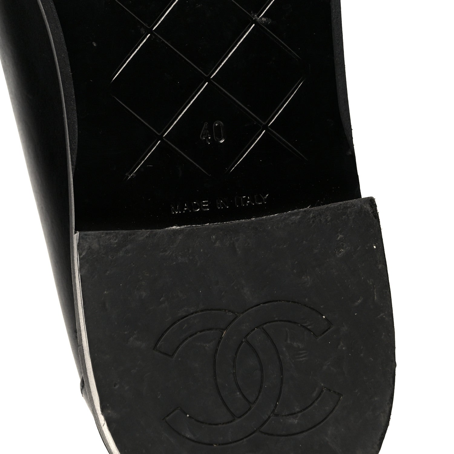 CALFSKIN CC TURNLOCK MOCCASINS BLACK