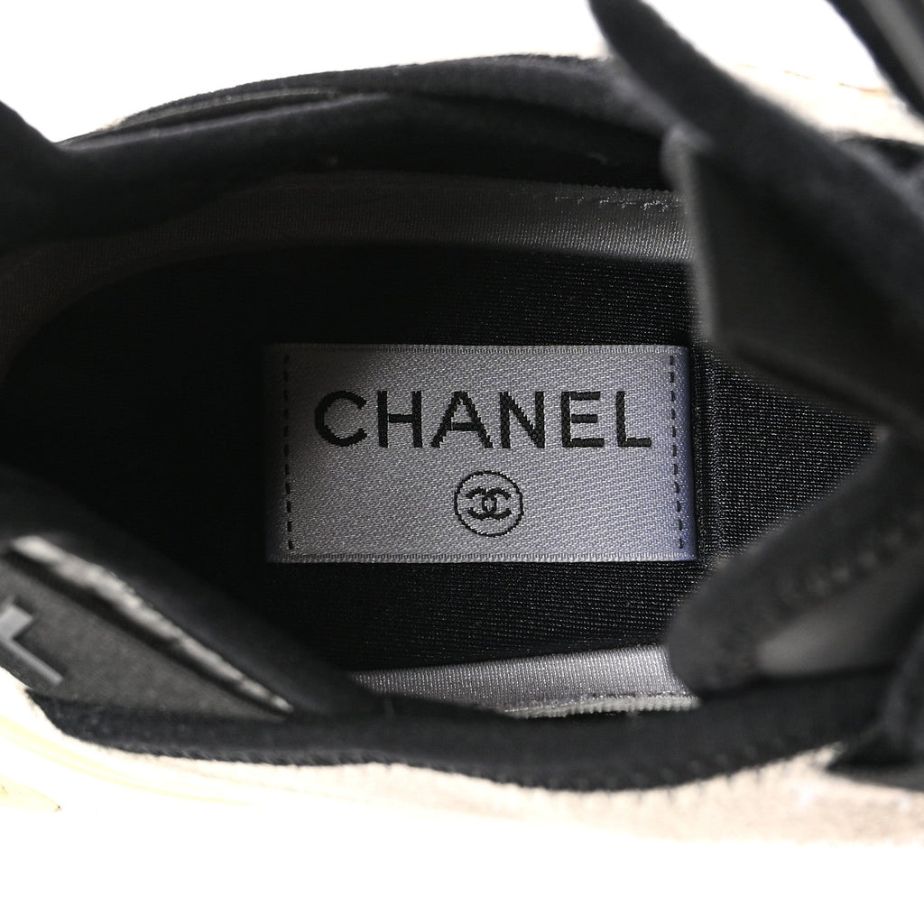 FABRIC SUEDE CALFSKIN CC SNEAKERS IVORY BLACK