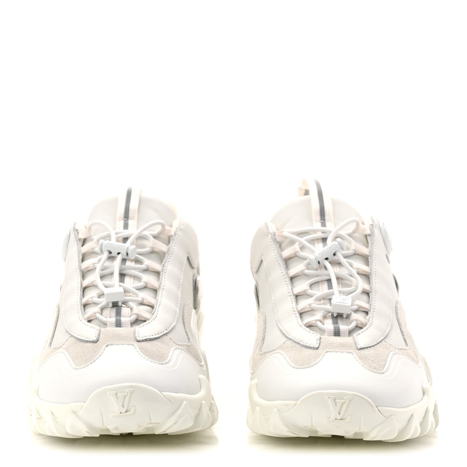 SUEDE CALFSKIN LV RUSH SNEAKERS WHITE