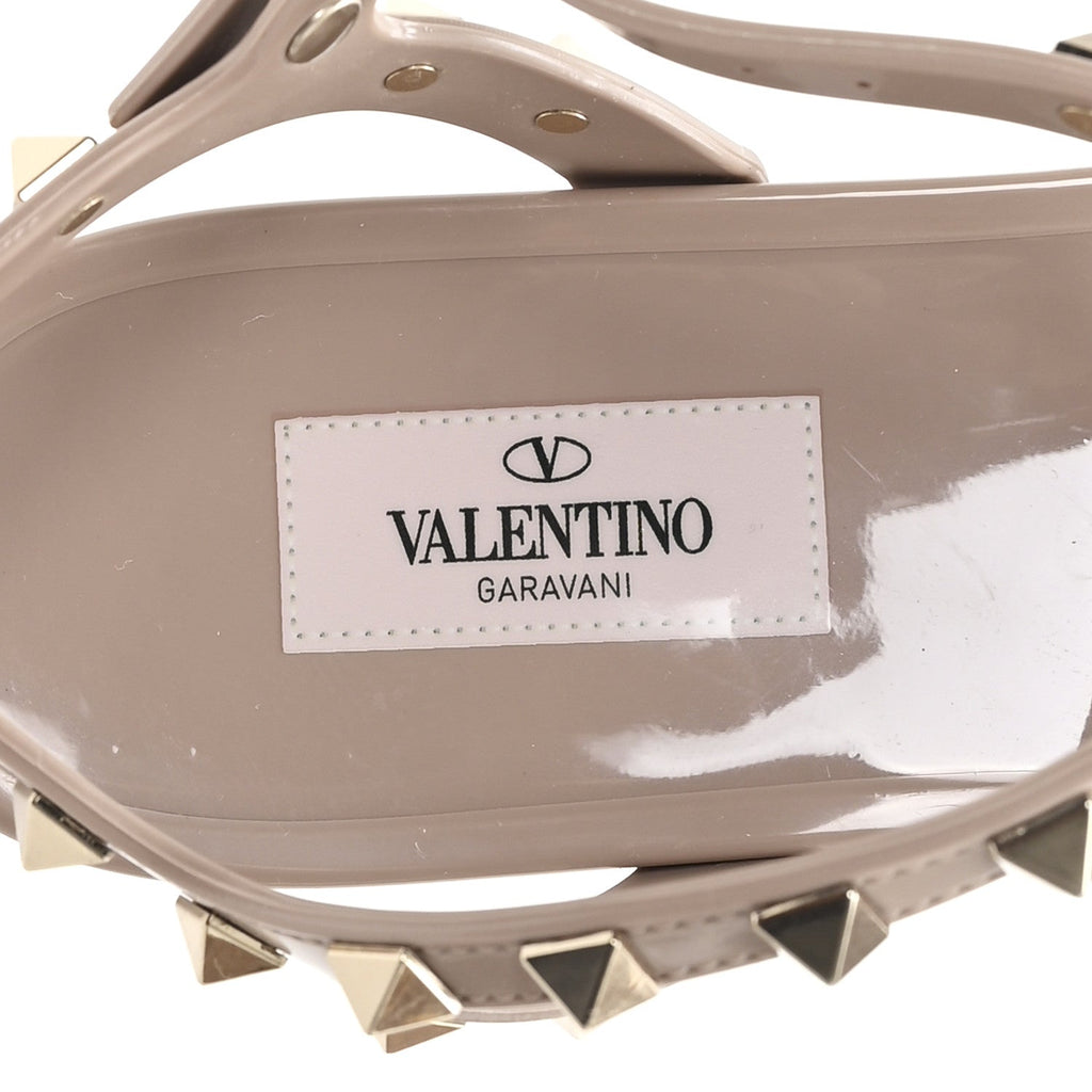 PVC JELLY ROCKSTUD CAGED SANDALS POUDRE