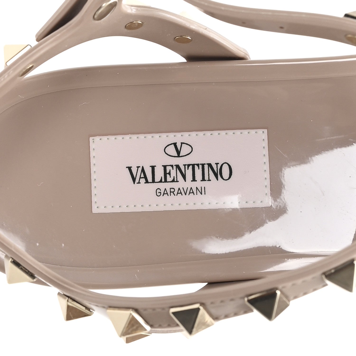 PVC JELLY ROCKSTUD CAGED SANDALS POUDRE