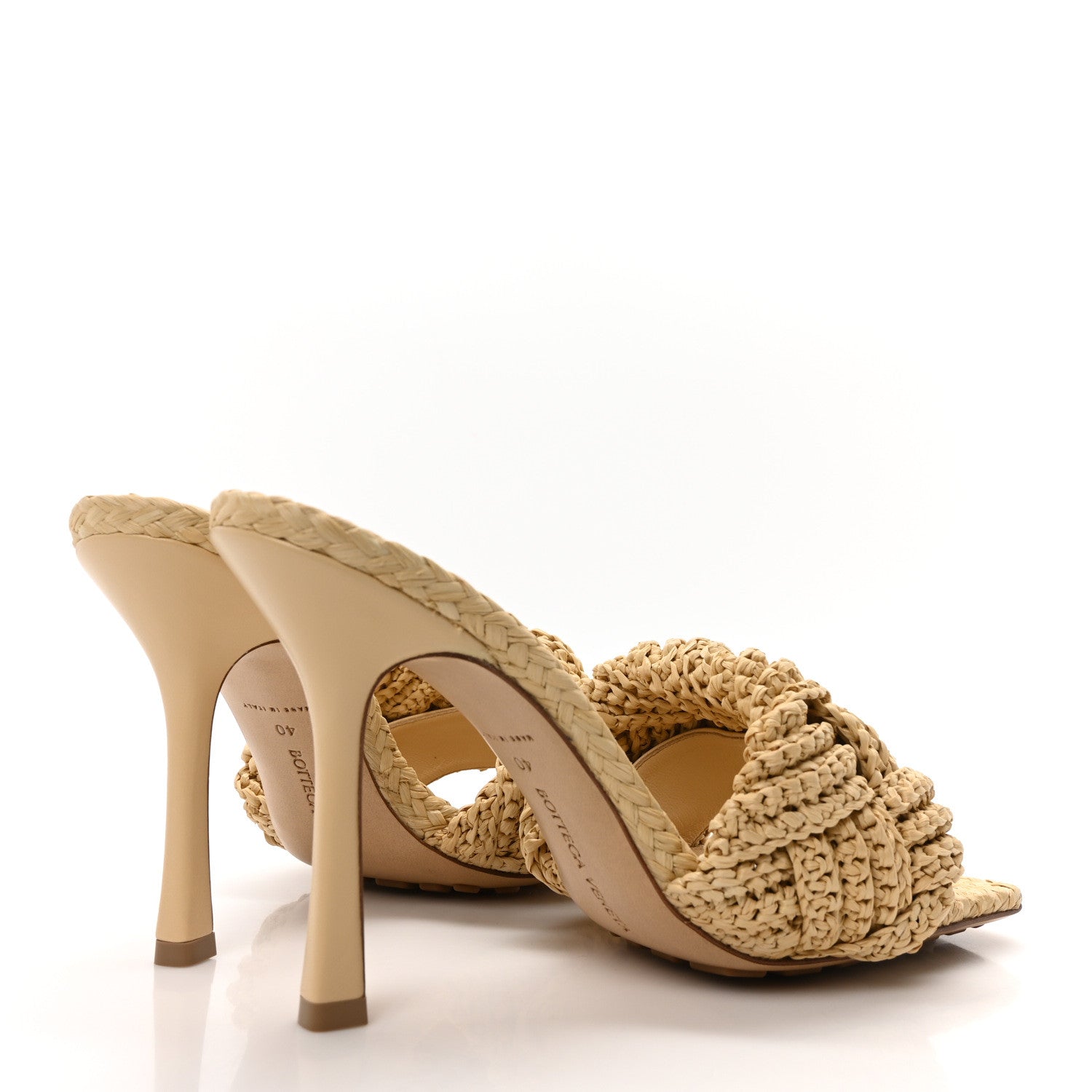 RAFFIA INTRECCIATO LIDO MULE 90 SANDALS CANE SUGAR