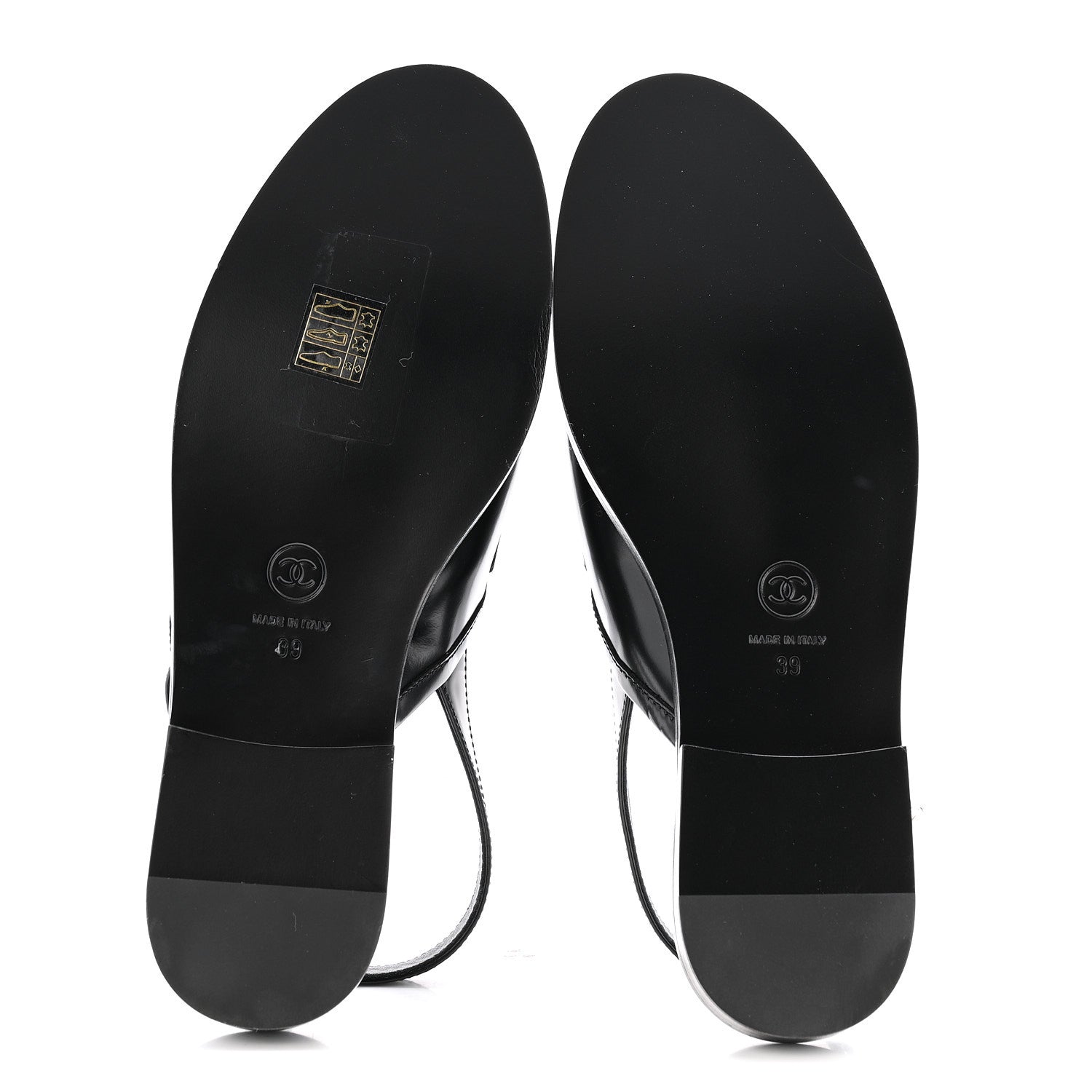 SHINY CALFSKIN SLINGBACK LOAFERS BLACK