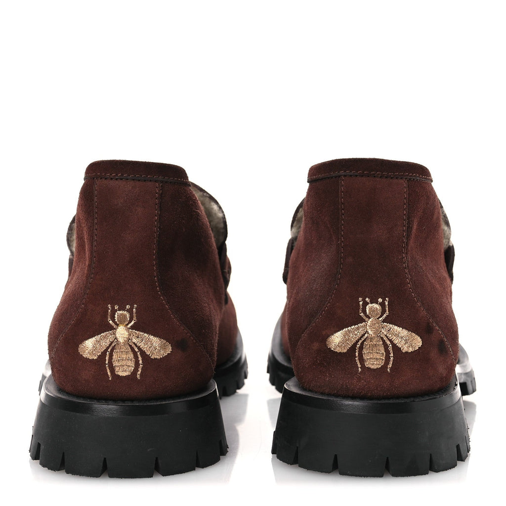 SUEDE SHEARLING MENS HARALD HORSEBIT ANKLE BOOTS LIGHT BROWN BUTTERSCOTCH