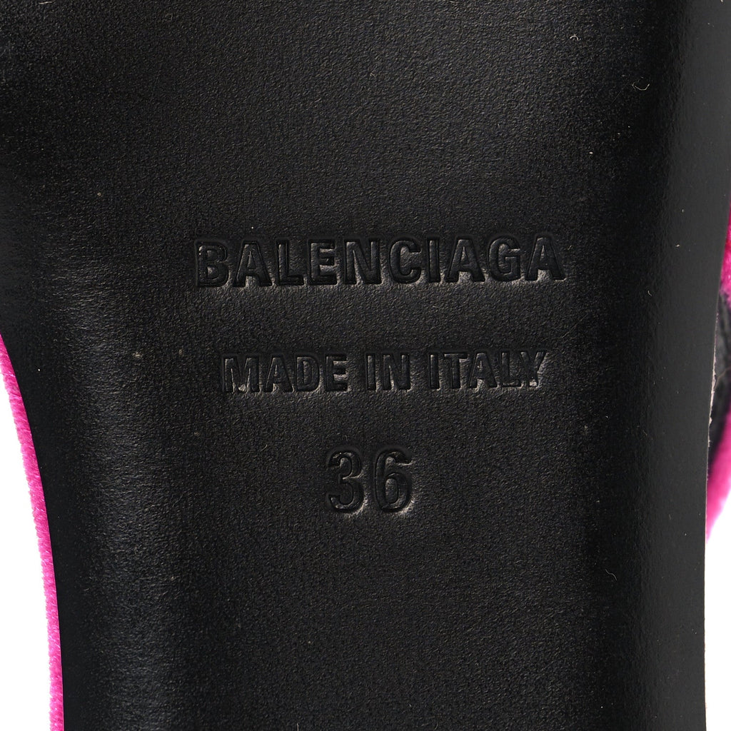 VELVET BB KNIFE POINTY TOE SLINGBACK FLATS PINK