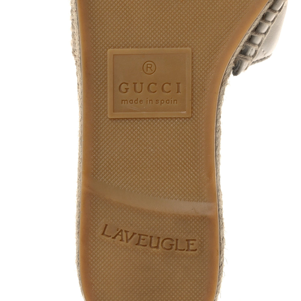NAPPA MATELASSE GG MARMONT ESPADRILLE SLIDE SANDALS GREAT WHITE