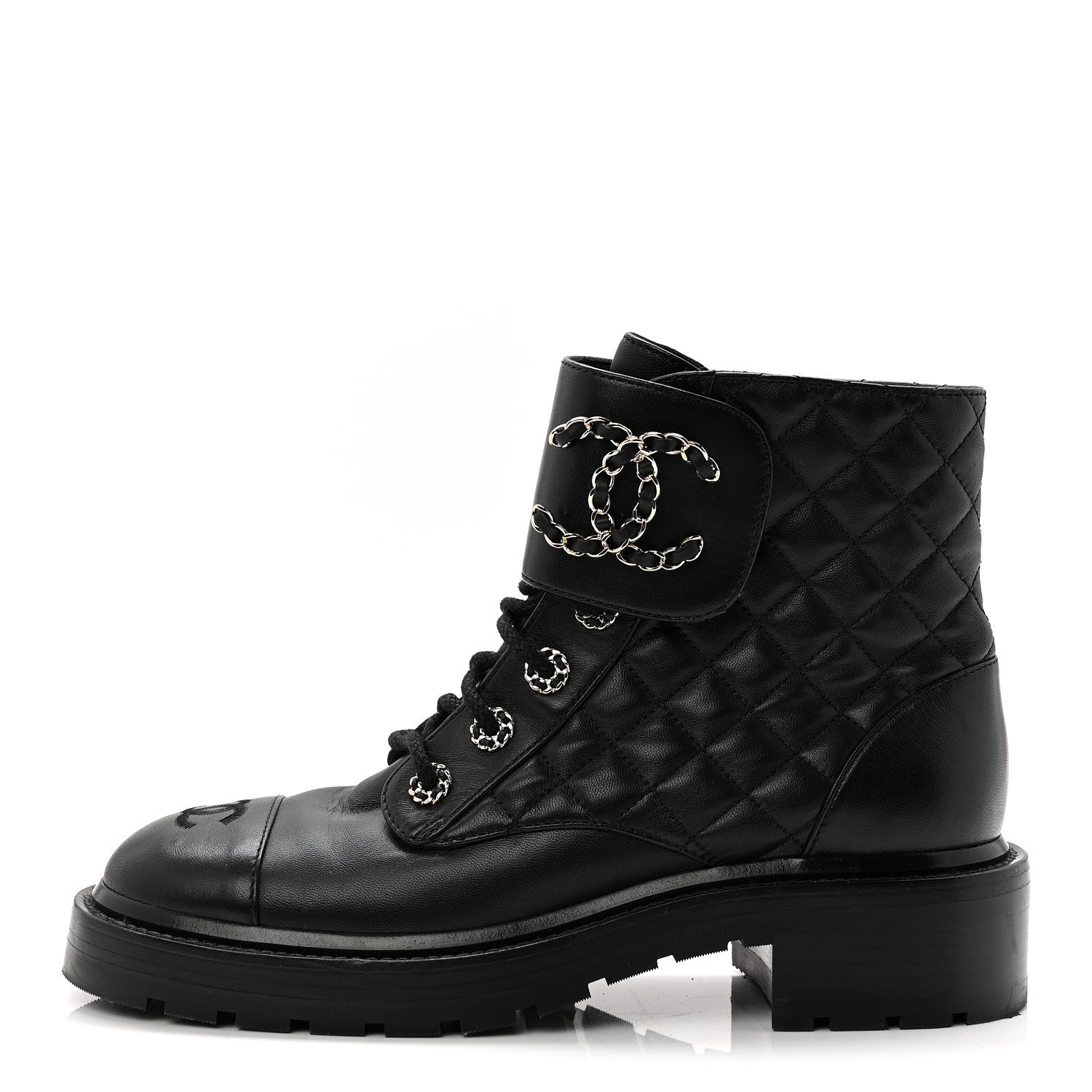 CALFSKIN CAP TOE CC RIDING BOOTS BLACK