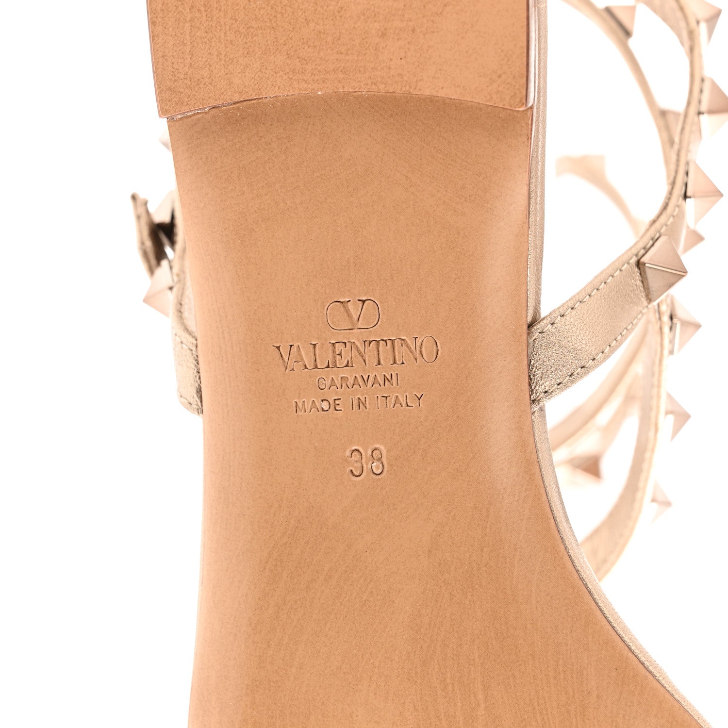 NAPPA ROCKSTUD ANKLE STRAP FLAT THONG SANDALS SKIN