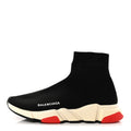 NEOPRENE KNIT WOMENS SPEED SNEAKERS BLACK WHITE RED