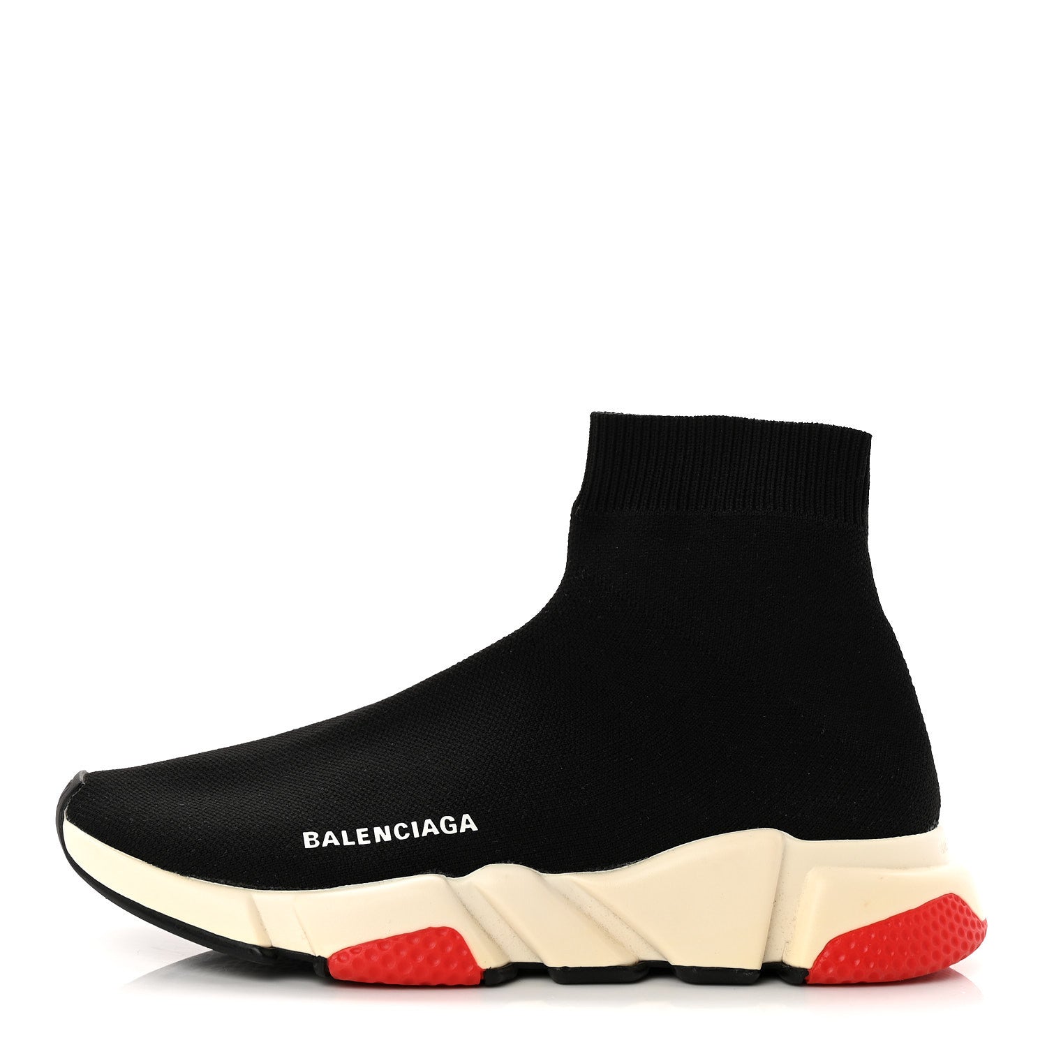 NEOPRENE KNIT WOMENS SPEED SNEAKERS BLACK WHITE RED