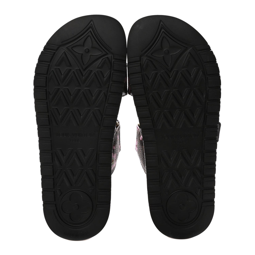 LV X TM MONOGRAM LV SUNSET FLAT COMFORT MULE SAKURA BROWN