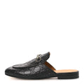 GLAMOUR CALFSKIN GUCCISSIMA WOMENS PRINCETOWN SLIPPERS BLACK