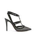 Valentino Garavani Rockstud Kidskin Pumps 100mm - Black mesh