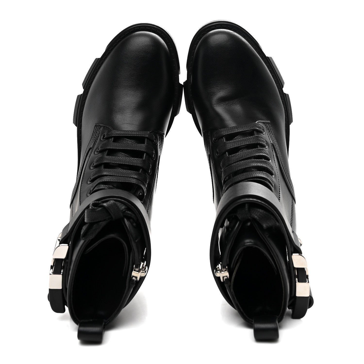 CALFSKIN COMBAT BOOTS BLACK