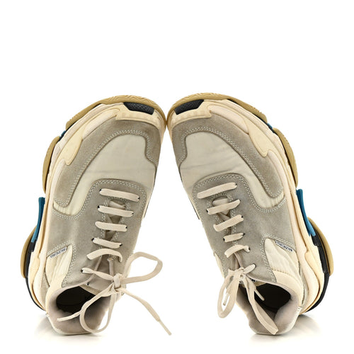 NYLON SUEDE WOMENS TRIPLE S 2.0 SNEAKERS BLUE MULTICOLOR