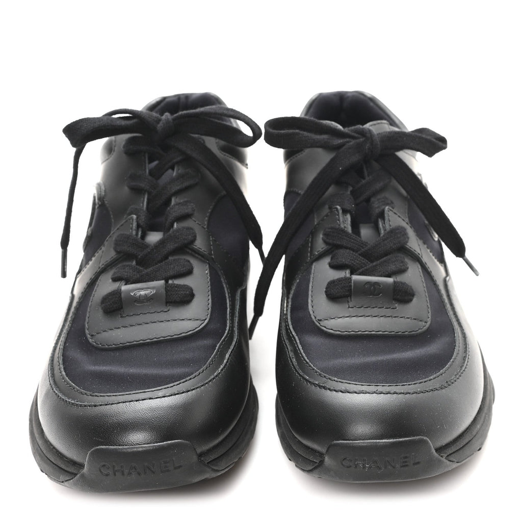 LAMBSKIN FABRIC CC UNIFORM SNEAKERS BLACK
