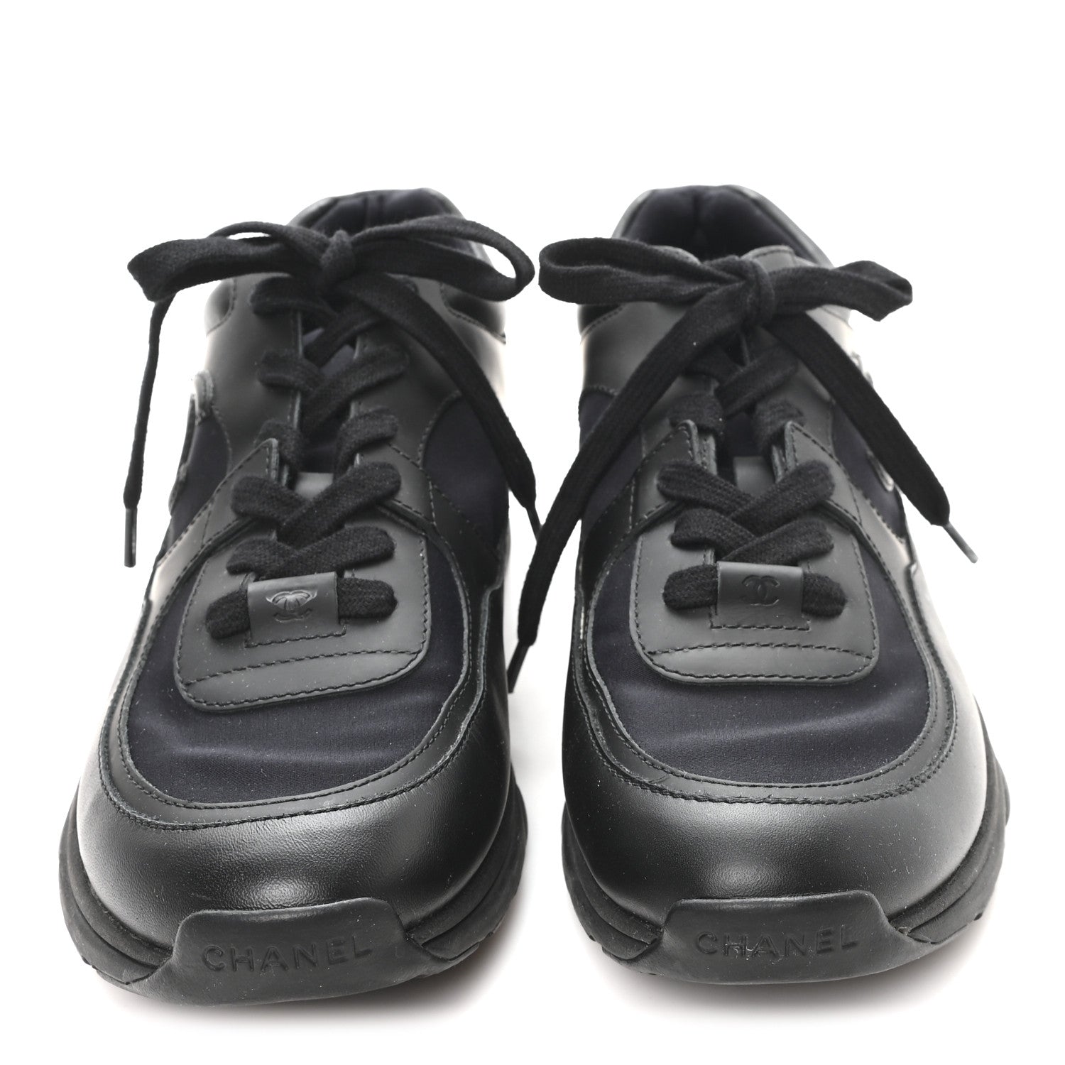 LAMBSKIN FABRIC CC UNIFORM SNEAKERS BLACK