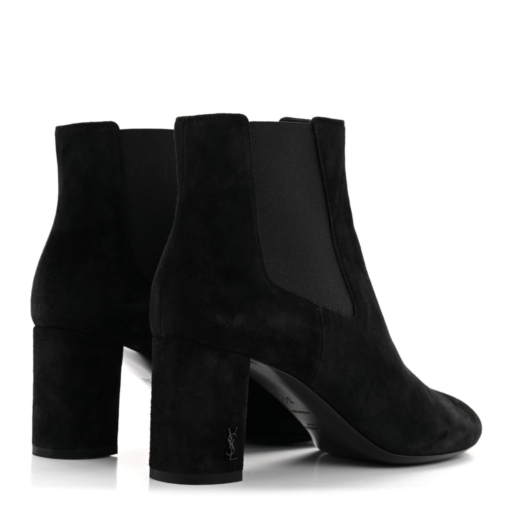 SUEDE LOULOU PIN BOOTIES BLACK
